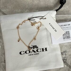 Coach Gold-Tone Charm Bracelet